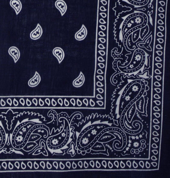 2 Pack Paisley Bandanas Head Wrap Scarf Wrist New Black White Red Navy Cheap