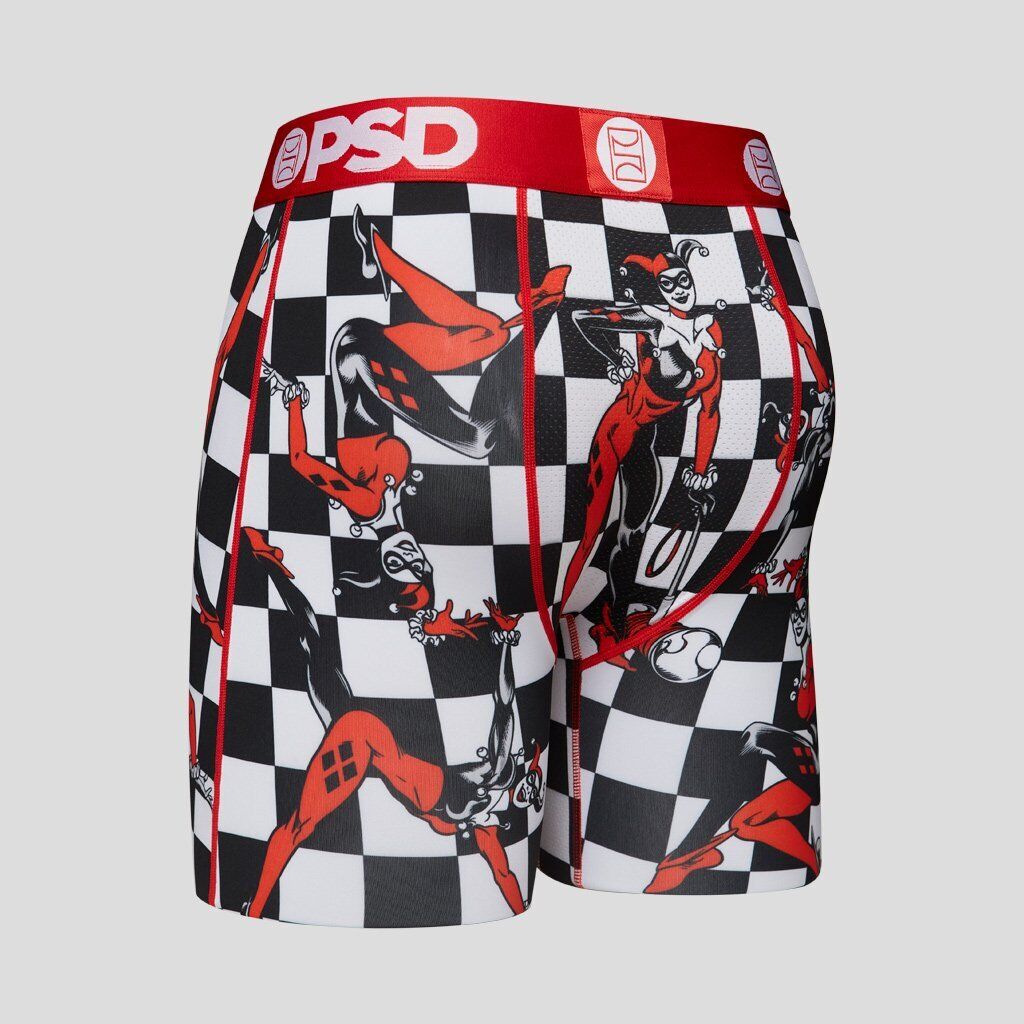 PSD Underwear design "DC – CHECKERED QUINN " boxer briefs Harley Quinn