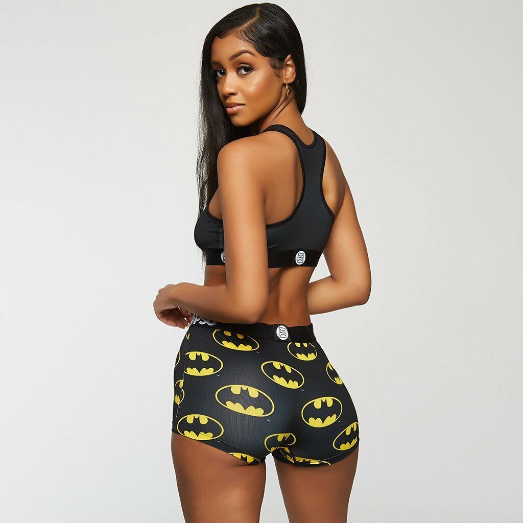 PSD Womens "BATMAN" sports bra & boy short Poly/Spandex active gym fitness