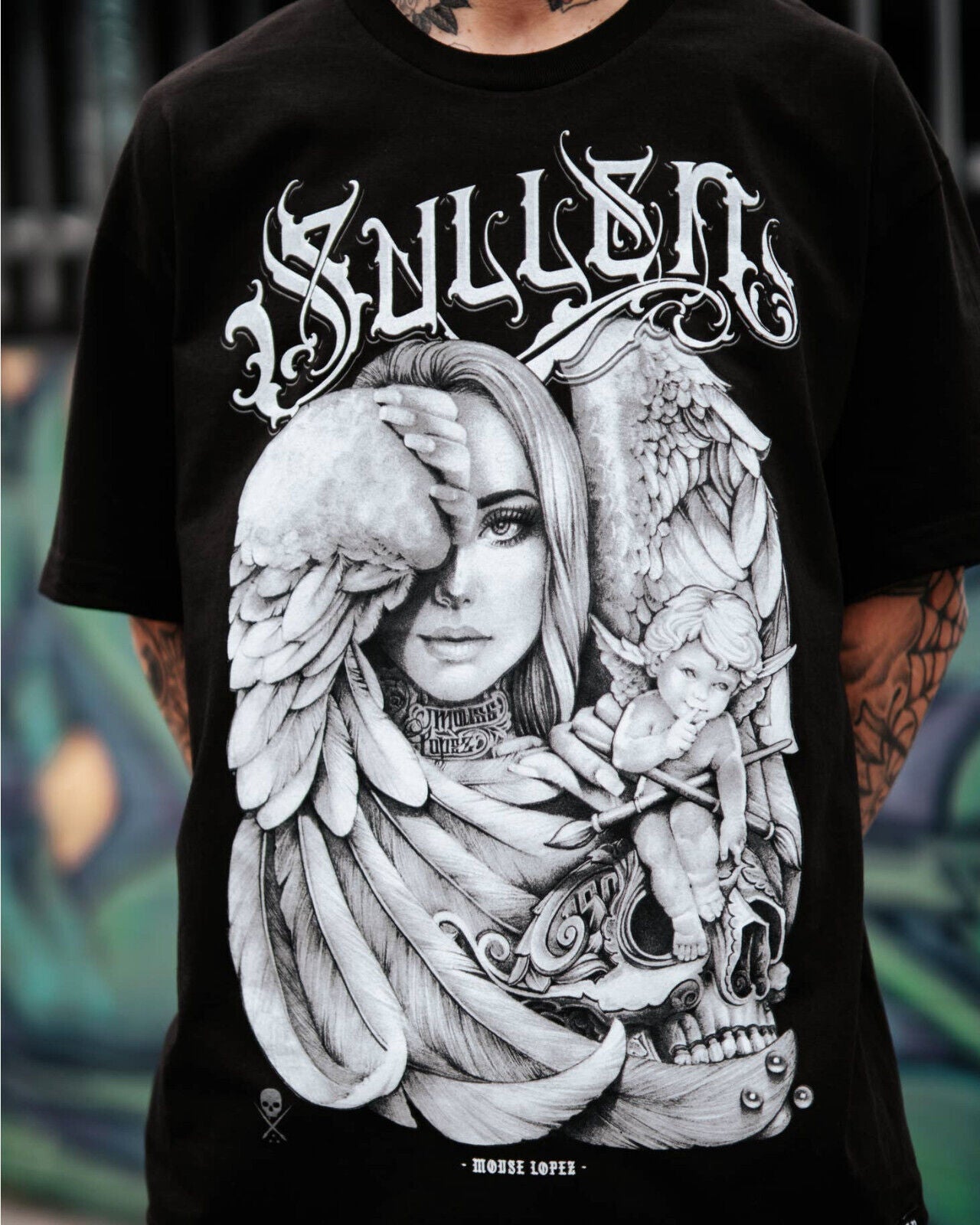 Sullen Clothing "MOUSE LOPEZ" Mens tee Art Collective tattoo Black