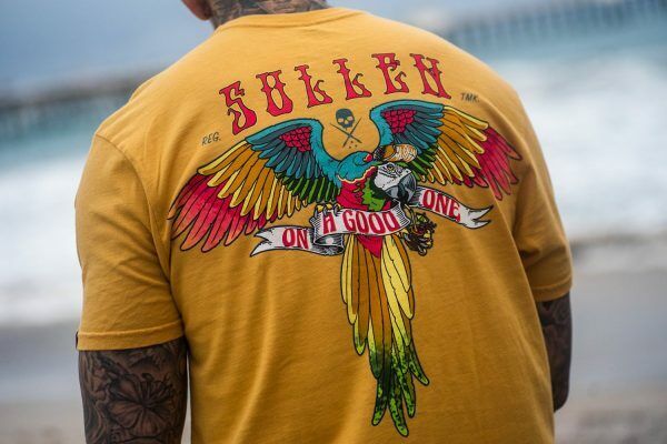 Sullen Clothing Mens ON ONE MUSTARD PREMIUM tee Art Collective tattoo