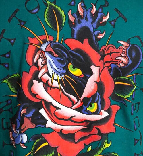 Sullen Clothing "PANTHER ROSE" Mens tee Art Collective tattoo Blue