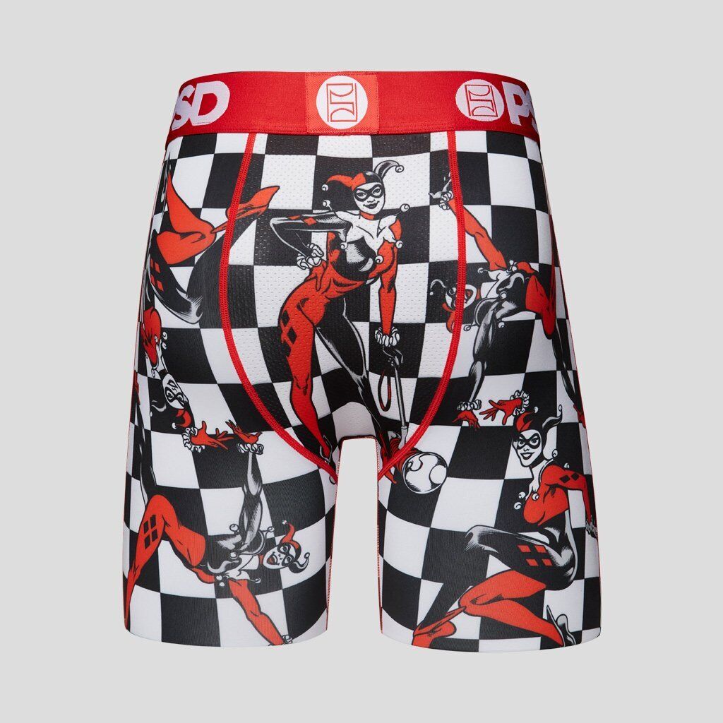 PSD Underwear design "DC – CHECKERED QUINN " boxer briefs Harley Quinn