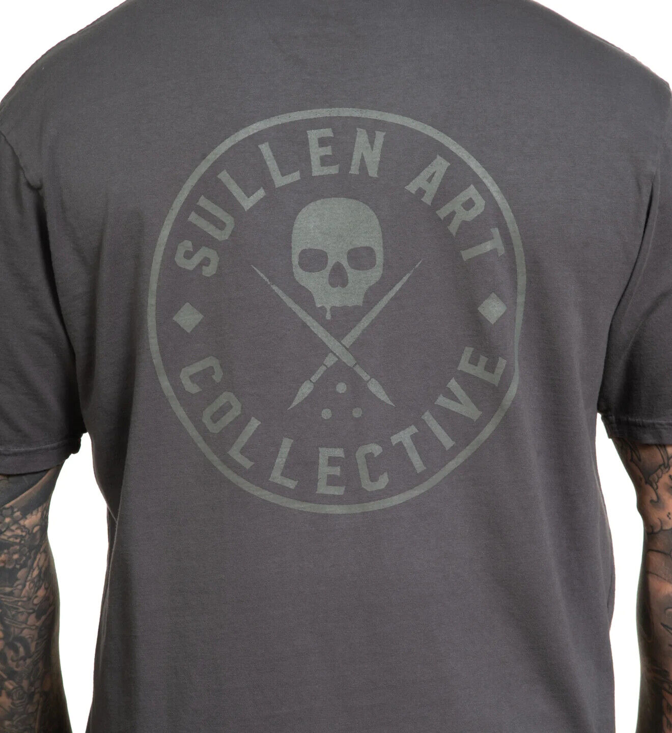 Sullen Clothing "EVER CASTLE ROCK" Premium Mens tee Art Collective tattoo Grey