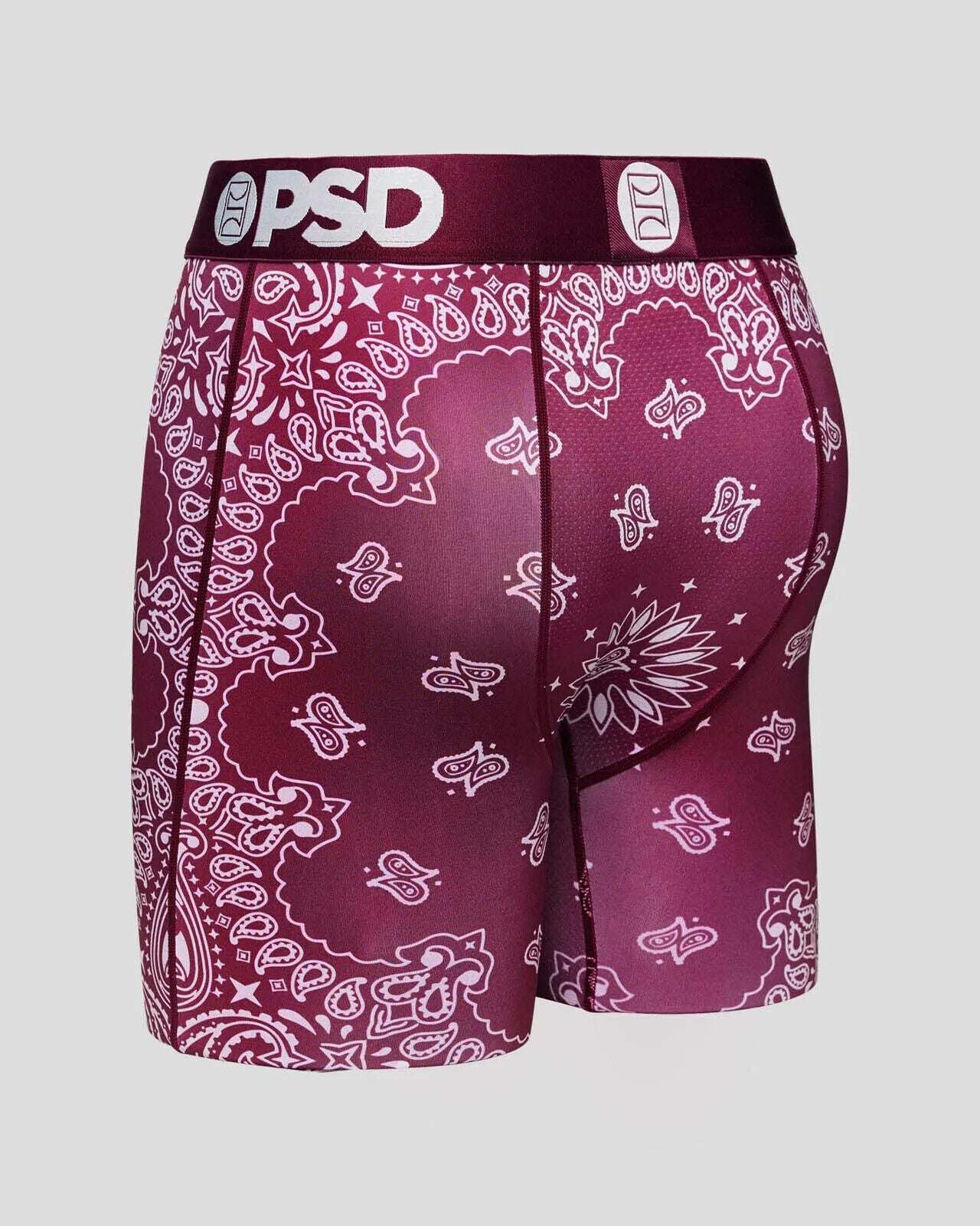 PSD Underwear design "MAROON BANDANA" boxer briefs sizes S M L XL XXL