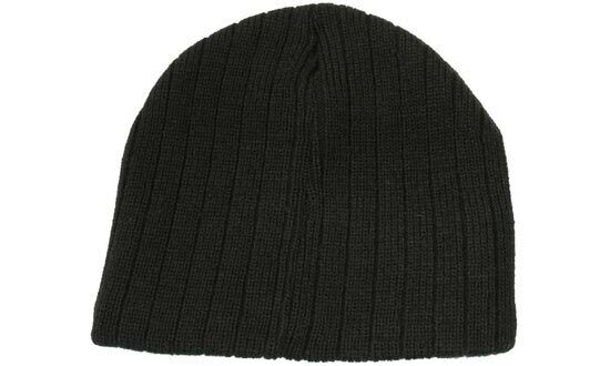 Cable Knit Beanie unisex fleecy lined Black Navy Grey Bottle Green Royal Blue