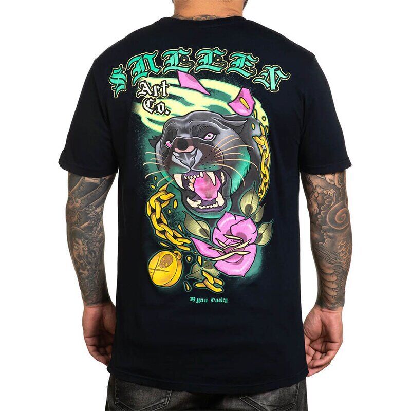 Sullen Clothing "Chained Panther" Mens tee Art Collective tattoo black