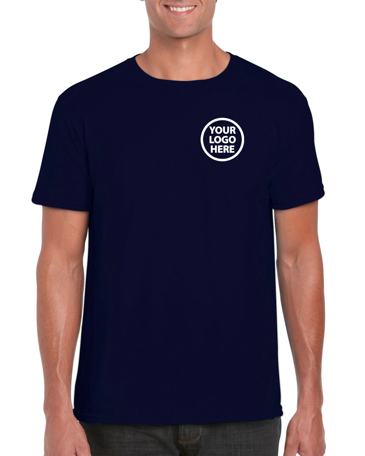 Custom Printed tees YOUR LOGO front & back S M L XL 2XL 3XL