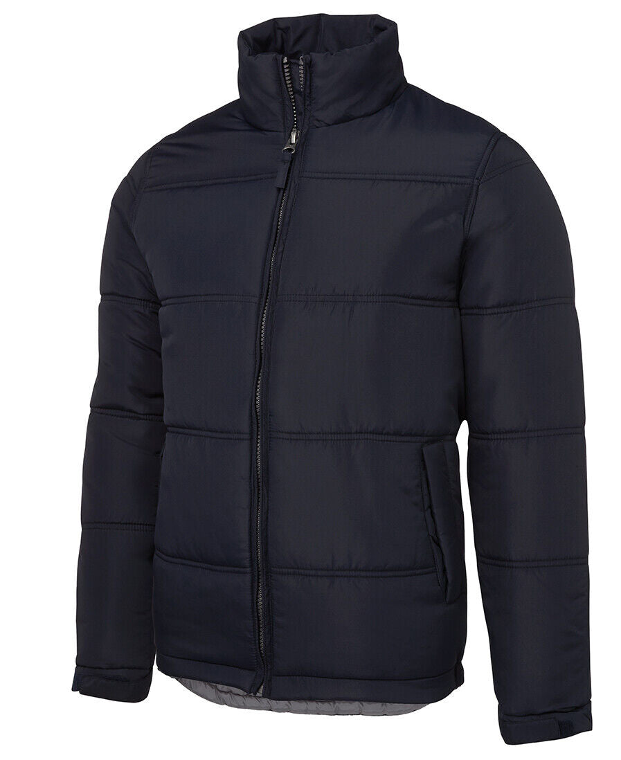 Puffer Jacket Zip up adults black navy quilted size 12-5XL black navy mens women