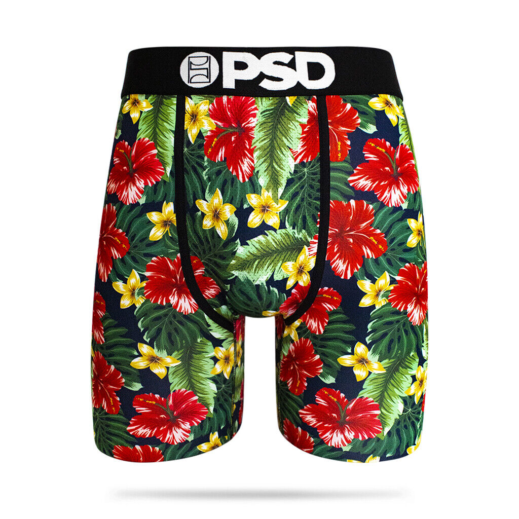 PSD Underwear design "Hibiscus Floral" boxer briefs sizes S M L XL XXL