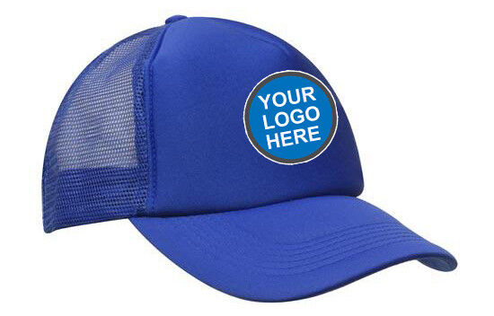 50 Trucker Caps Curved Peak Plastic Strap mesh custom printed WITH YOUR LOGO