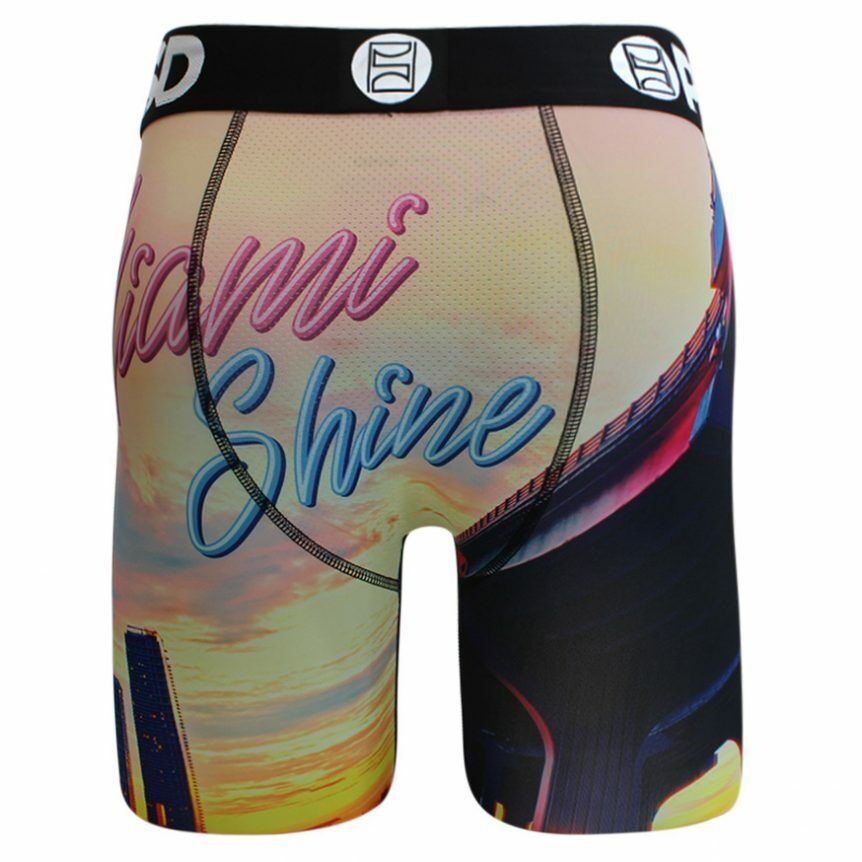 PSD Underwear design "Miami Shine" boxer briefs sizes S M L XL XXL