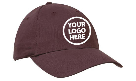 Embroidered Brushed Heavy Cotton Caps custom WITH YOUR LOGO QTY- 12,20,30,40,50.