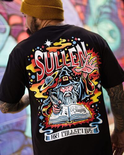 Sullen Clothing "Mighty Wizard " Mens tee Art Collective tattoo black