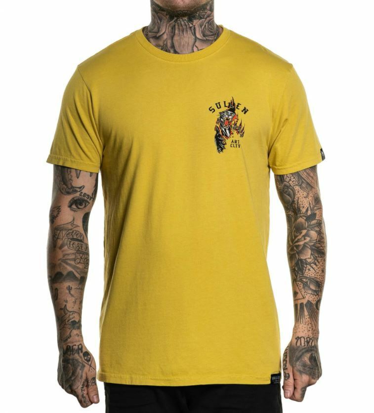 Sullen Clothing "Destroy" PremiumMens tee Art Collective tattoo Yellow