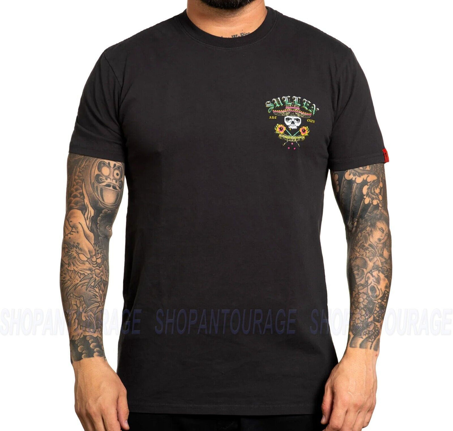 Sullen Clothing "Sunscreen" Mens Premium tee Art Collective tattoo Black