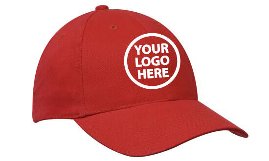 Embroidered Brushed Heavy Cotton Caps custom WITH YOUR LOGO QTY- 12,20,30,40,50.