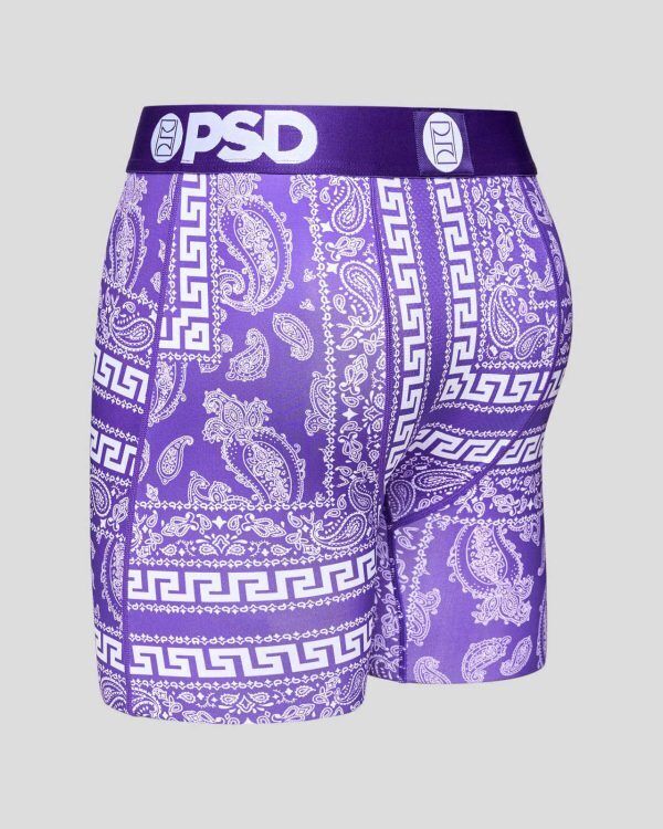 PSD Underwear design "MEANDER LUX PURPLE " boxer briefs sizes S M L XL XXL