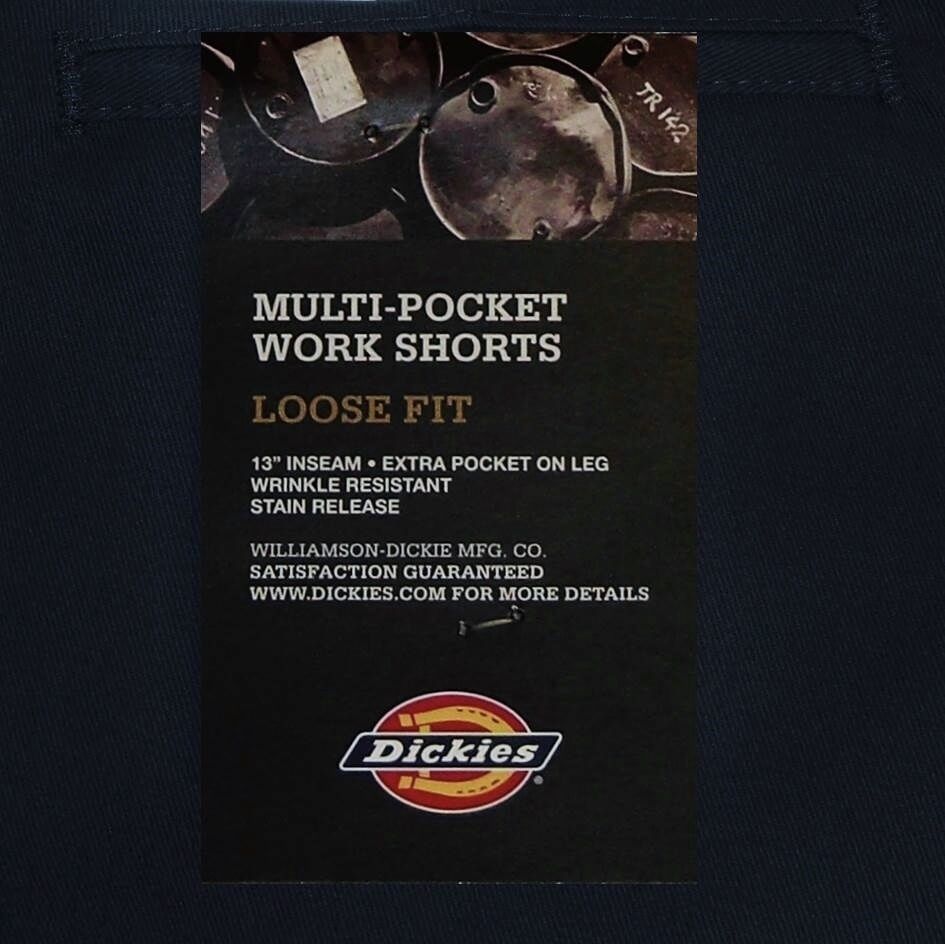 DICKIES 13 Inch Multi Pocket Short black navy charcoal khaki silver sizes 28-46