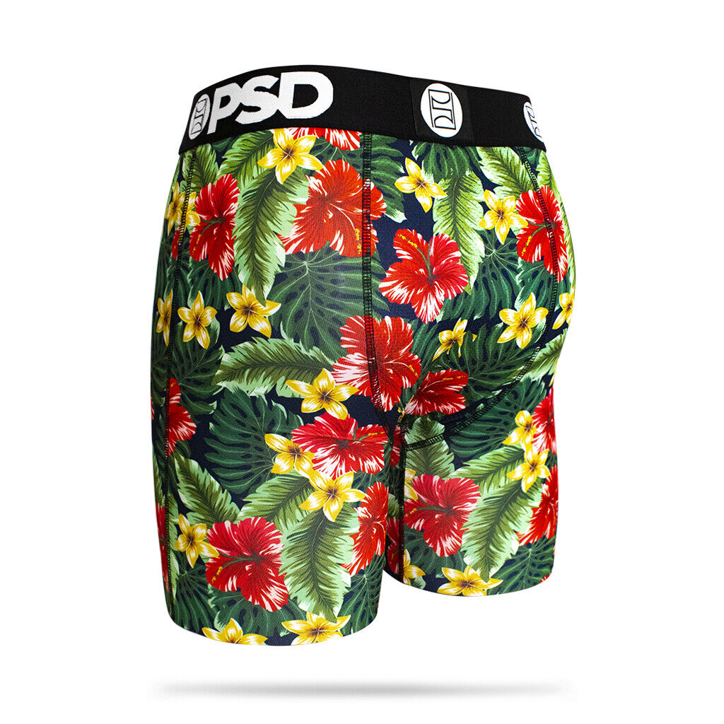 PSD Underwear design "Hibiscus Floral" boxer briefs sizes S M L XL XXL