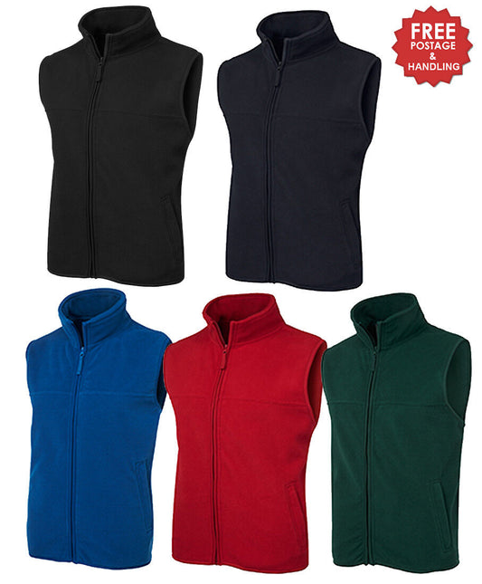 Polar Fleece Vest adults black navy royal bottle red S M L XL 2XL 3XL 4XL 5XL