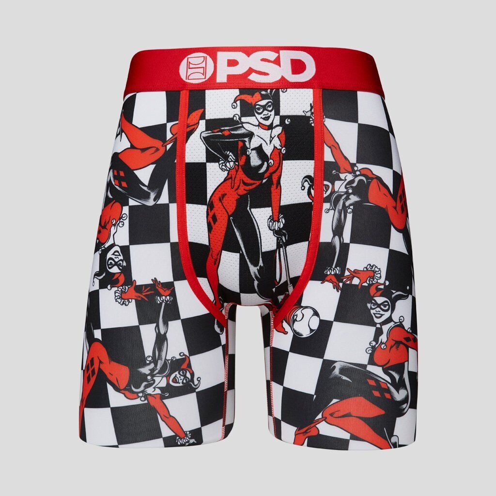 PSD Underwear design "DC – CHECKERED QUINN " boxer briefs Harley Quinn