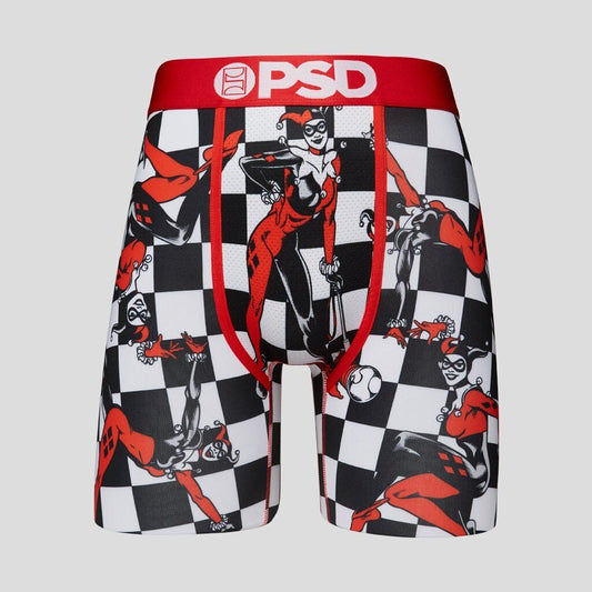 PSD Underwear design "DC – CHECKERED QUINN " boxer briefs Harley Quinn