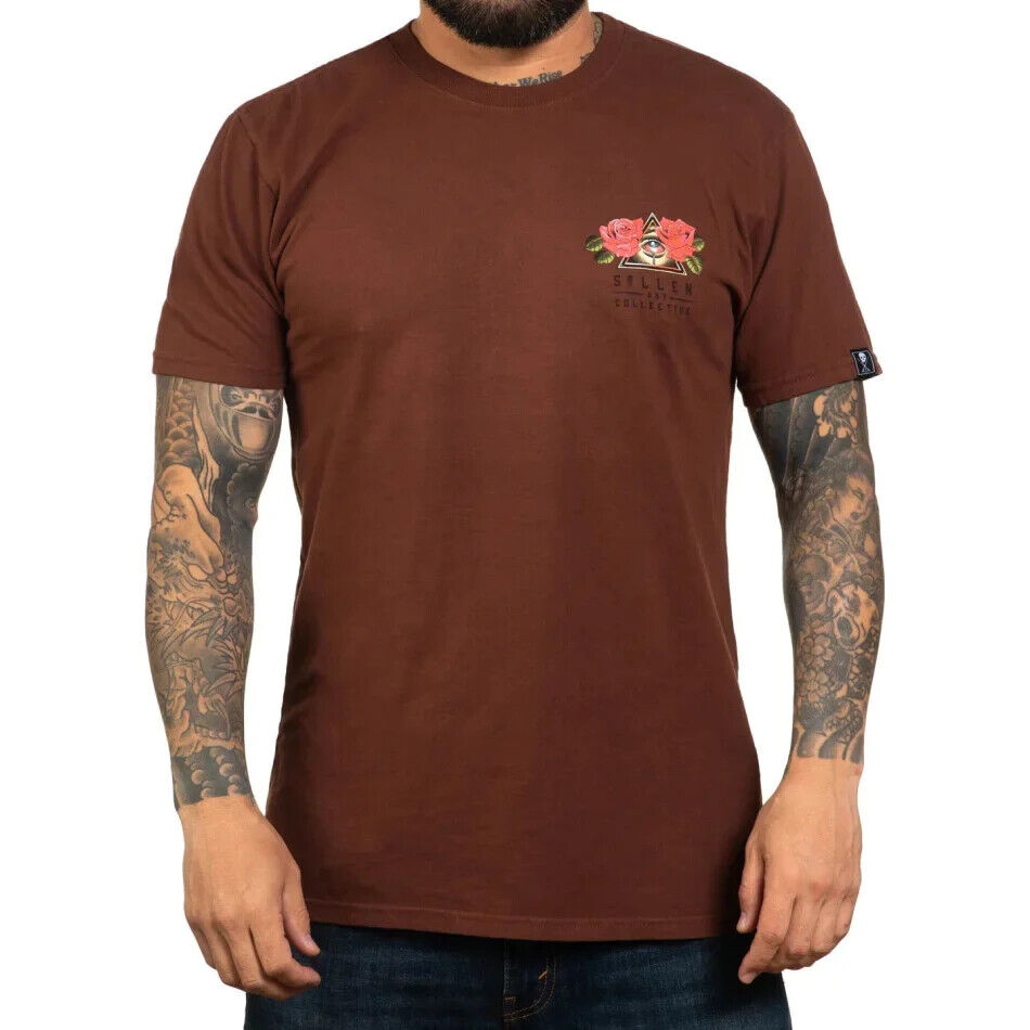 Sullen Clothing "TAKE CARE AZTEC" Mens tee Art Collective tattoo Maroon