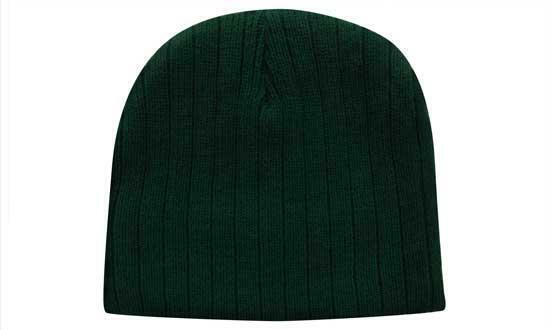Cable Knit Beanie unisex fleecy lined Black Navy Grey Bottle Green Royal Blue