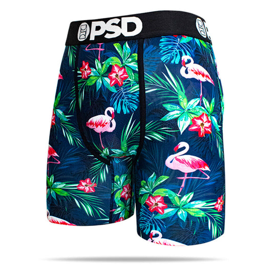 PSD Underwear design "Hawaiian Flamingo" boxer briefs sizes S M L XL XXL