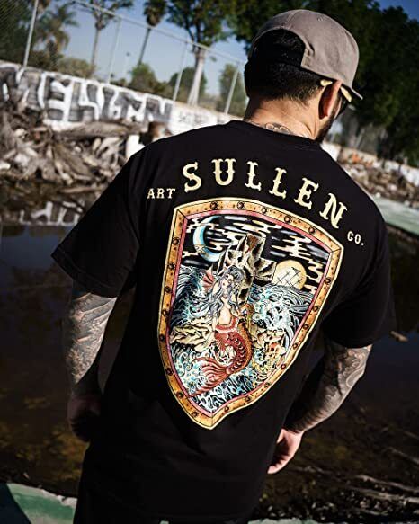 Sullen Clothing "Rock of Mermaids Standard" Mens tee Art Collective tattoo Black