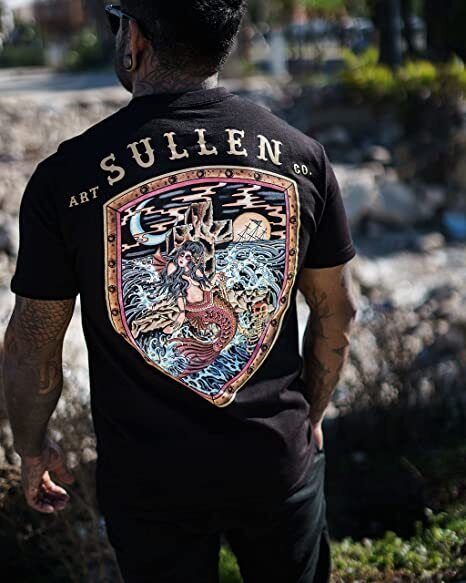 Sullen Clothing "Rock of Mermaids Standard" Mens tee Art Collective tattoo Black