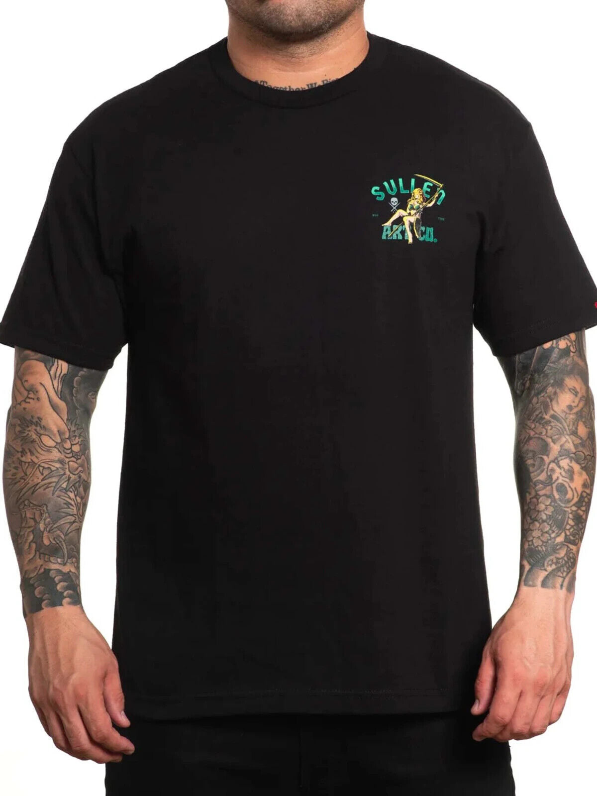 Sullen Clothing "Castaway Island" Mens tee Art Collective tattoo Black