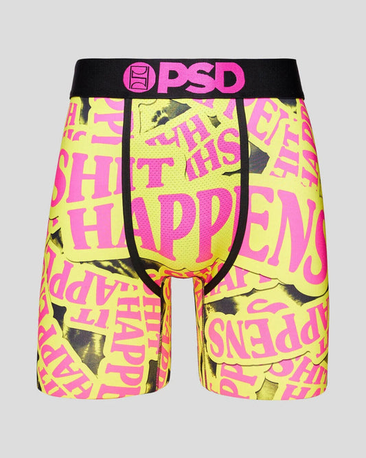 PSD Underwear design "SHIT HAPPENS" boxer briefs sizes S M L XL XXL