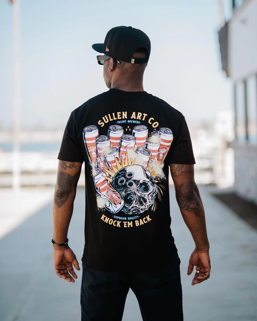 Sullen Clothing "KNOCK 'EM BACK" Mens tee Art Collective tattoo black