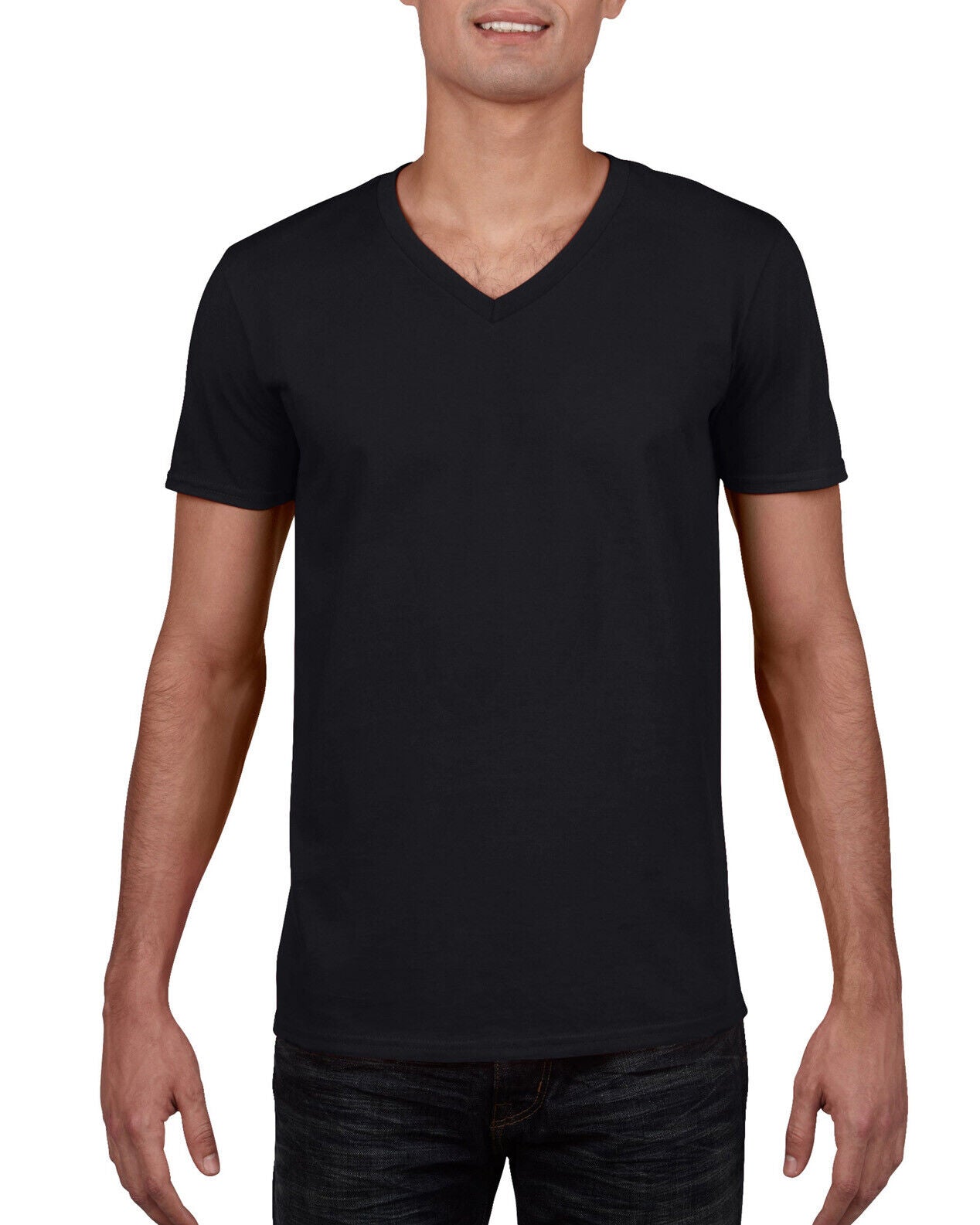 Mens 3 Pack V Neck T-shirts Black White Grey Marle Navy S M L XL 2XL Tees Cheap
