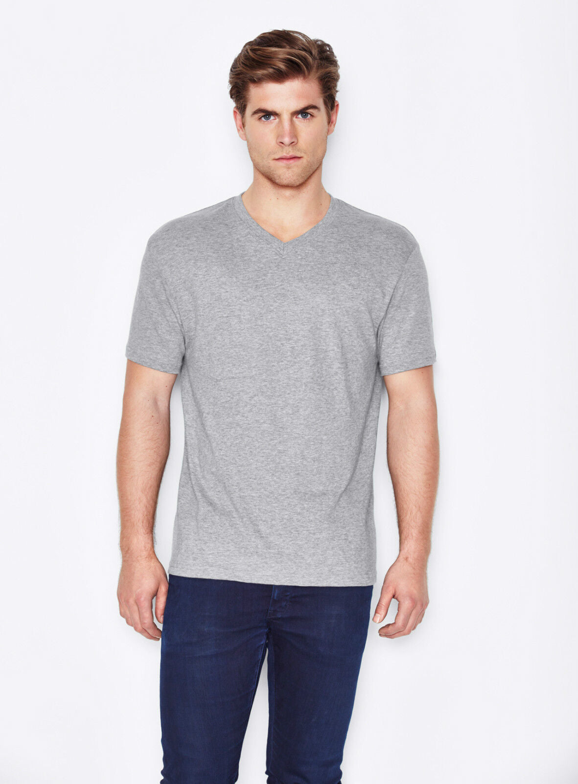 Mens 5 Pack V Neck T-shirts Black White Grey Marle S M L XL 2XL 3XL Tees Cheap