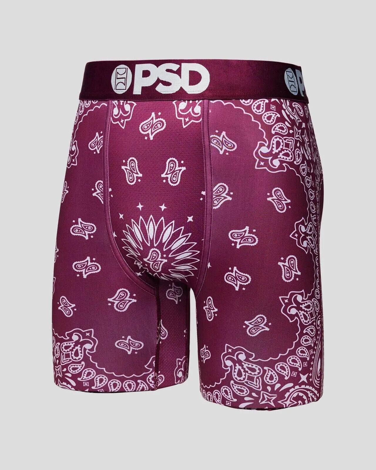 PSD Underwear design "MAROON BANDANA" boxer briefs sizes S M L XL XXL