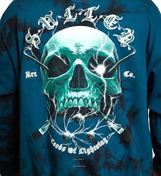 Sullen Clothing "Lords Pullover Hoodie" Mens Art Collective tattoo Blue Black