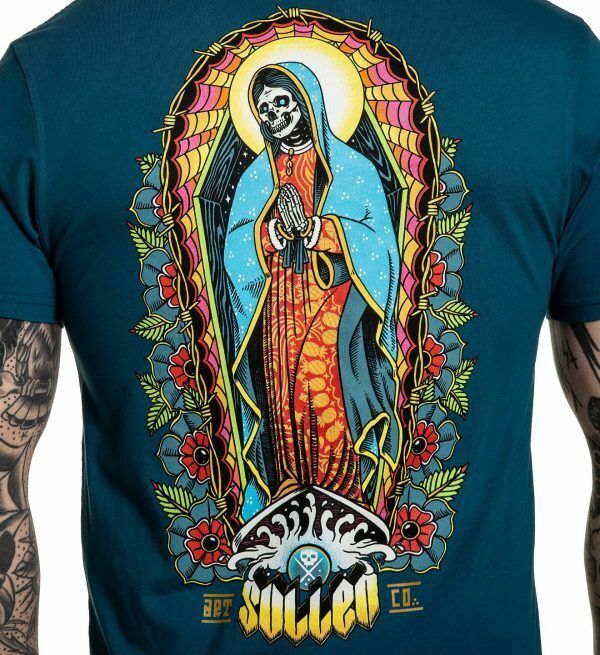 Sullen Clothing REZA POR EL SURF BLUE PREMIUM Mens tee Art Collective tattoo
