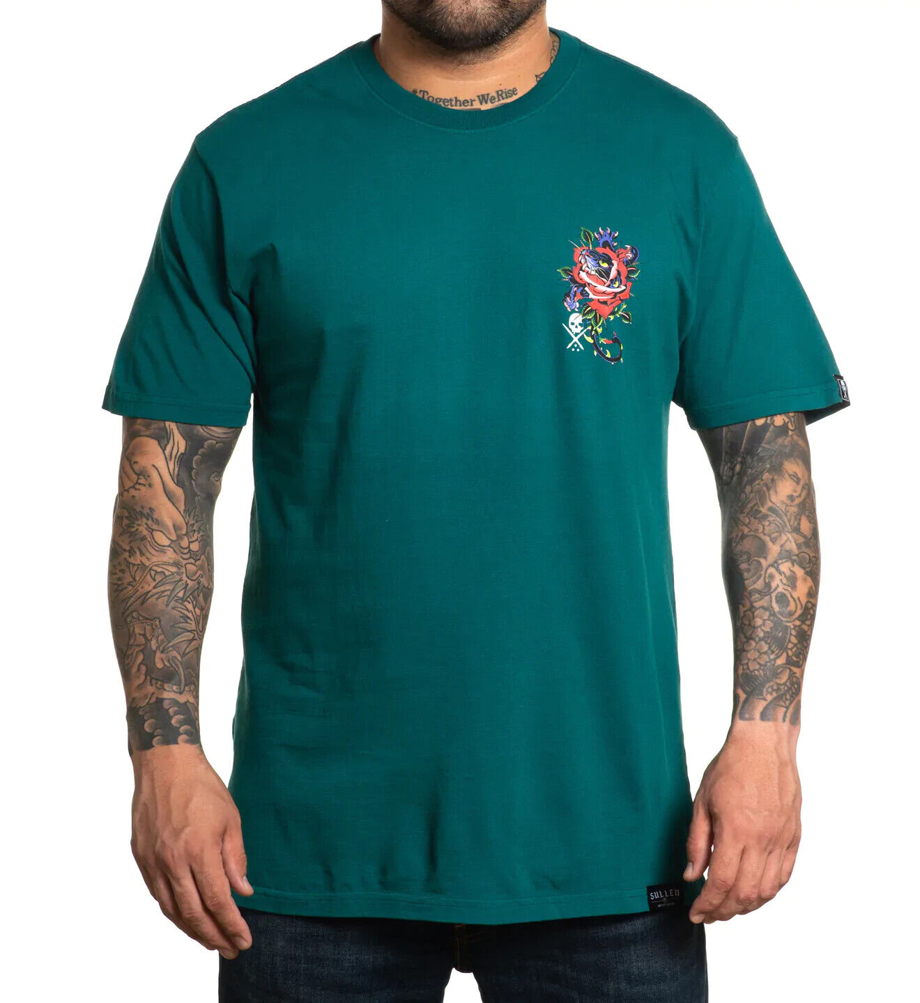 Sullen Clothing "PANTHER ROSE" Mens tee Art Collective tattoo Blue