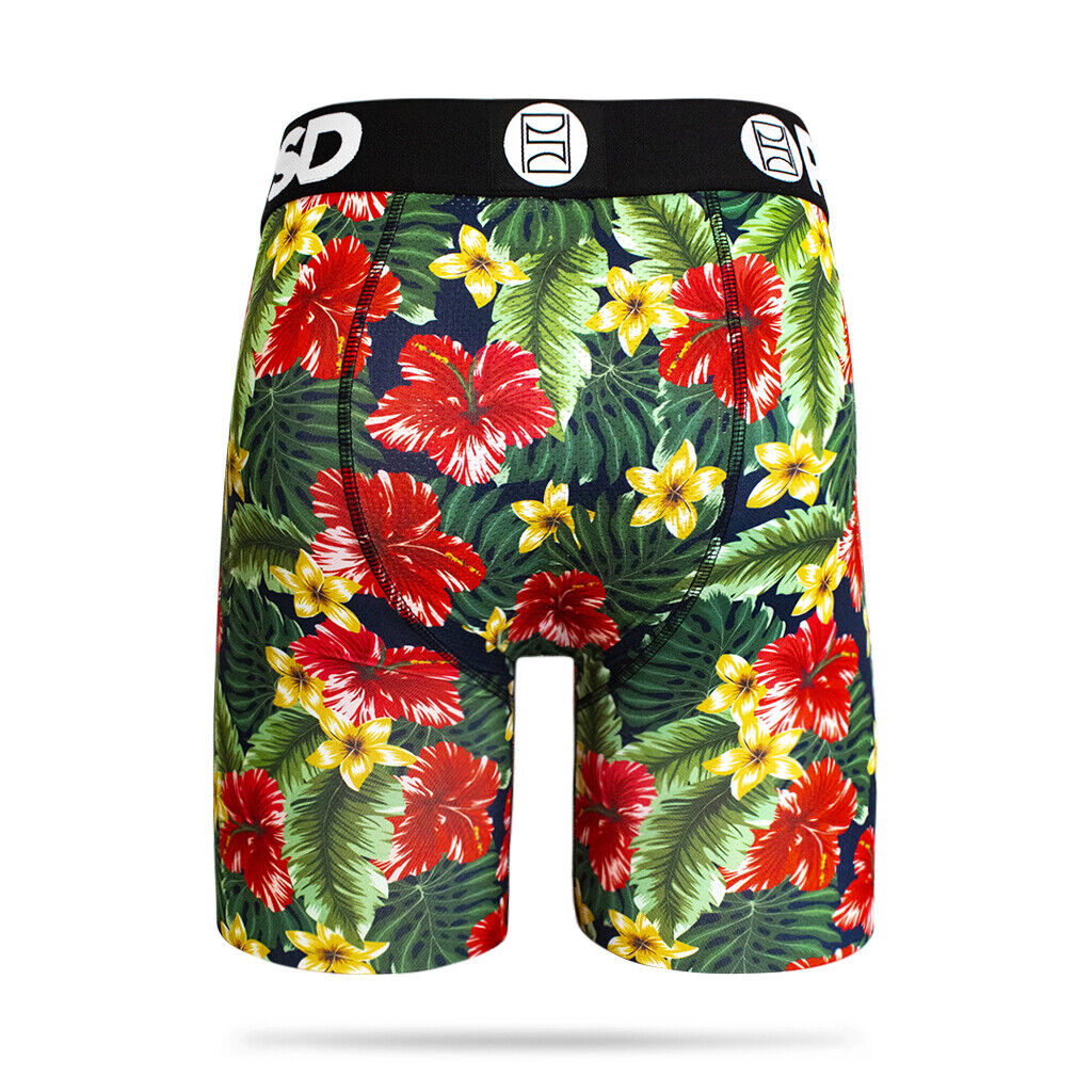 PSD Underwear design "Hibiscus Floral" boxer briefs sizes S M L XL XXL