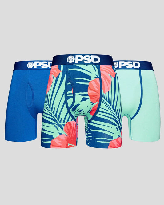 PSD Underwear design "MODAL 3 PACK –Tropical" boxer briefs sizes S M L XL XXL