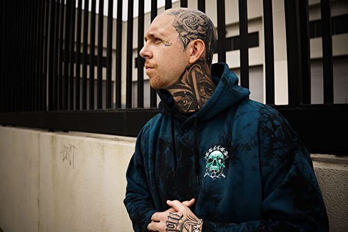 Sullen Clothing "Lords Pullover Hoodie" Mens Art Collective tattoo Blue Black