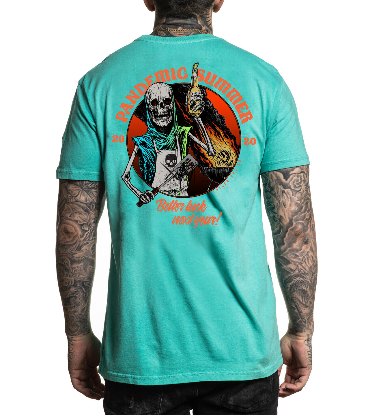 Sullen Clothing PANDEMIC SUMMER NEPTUNE PREMIUM Mens tee Art Collective tattoo