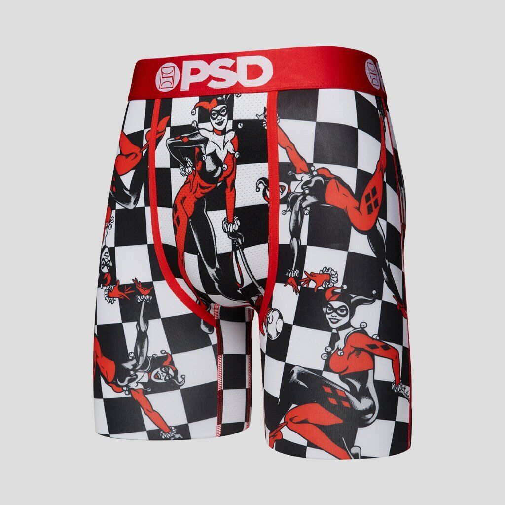 PSD Underwear design "DC – CHECKERED QUINN " boxer briefs Harley Quinn