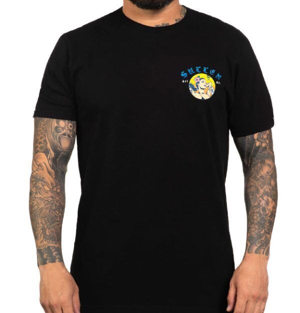 Sullen Clothing "Island Escape " Mens tee Art Collective tattoo Black