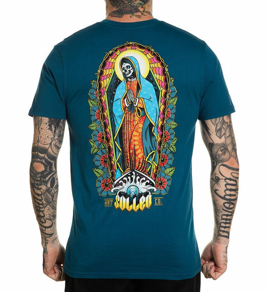 Sullen Clothing REZA POR EL SURF BLUE PREMIUM Mens tee Art Collective tattoo