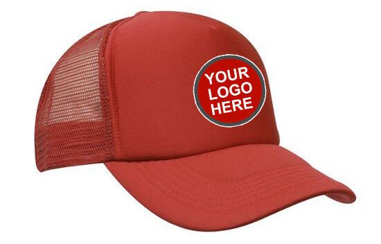 12 Trucker Caps Curved Peak Plastic Strap mesh custom printed WITH YOUR LOGO