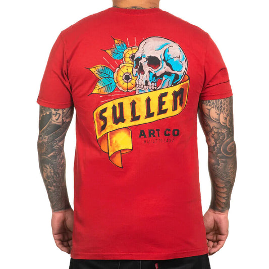 Sullen Clothing "HEADSTONE PREMIUM" Mens tee Art Collective tattoo Red